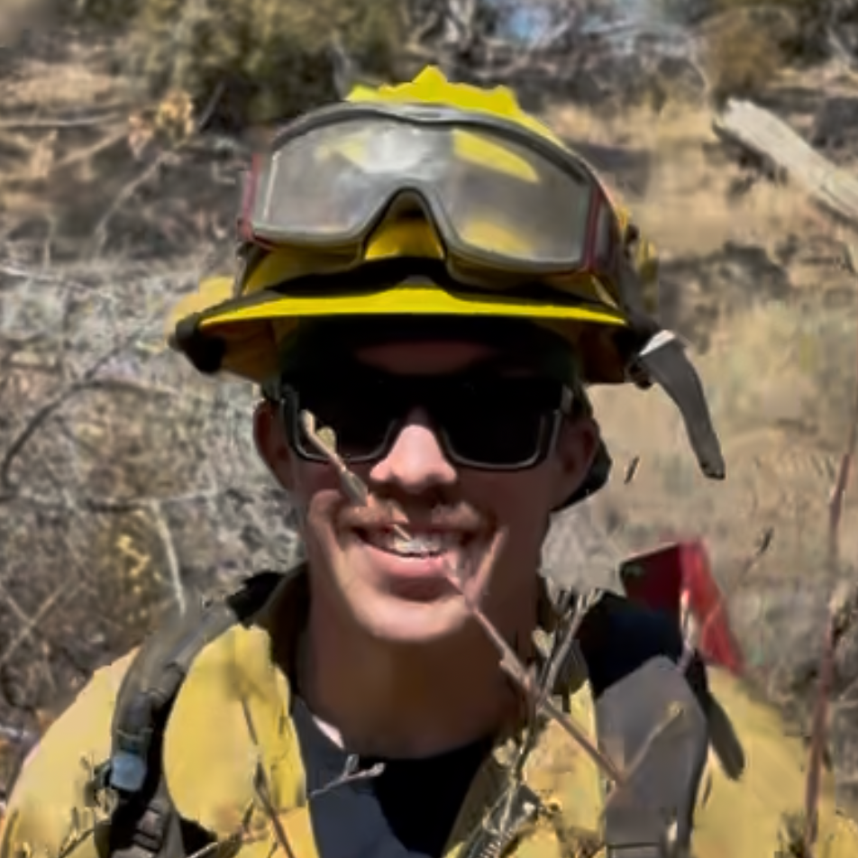 Person wearing helmet